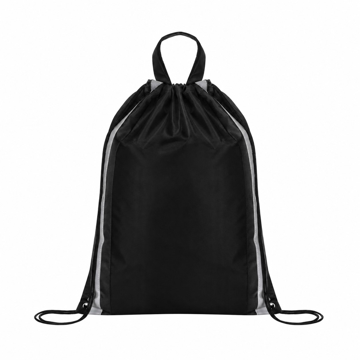 210D Polyester Drawstring Bag — Black
