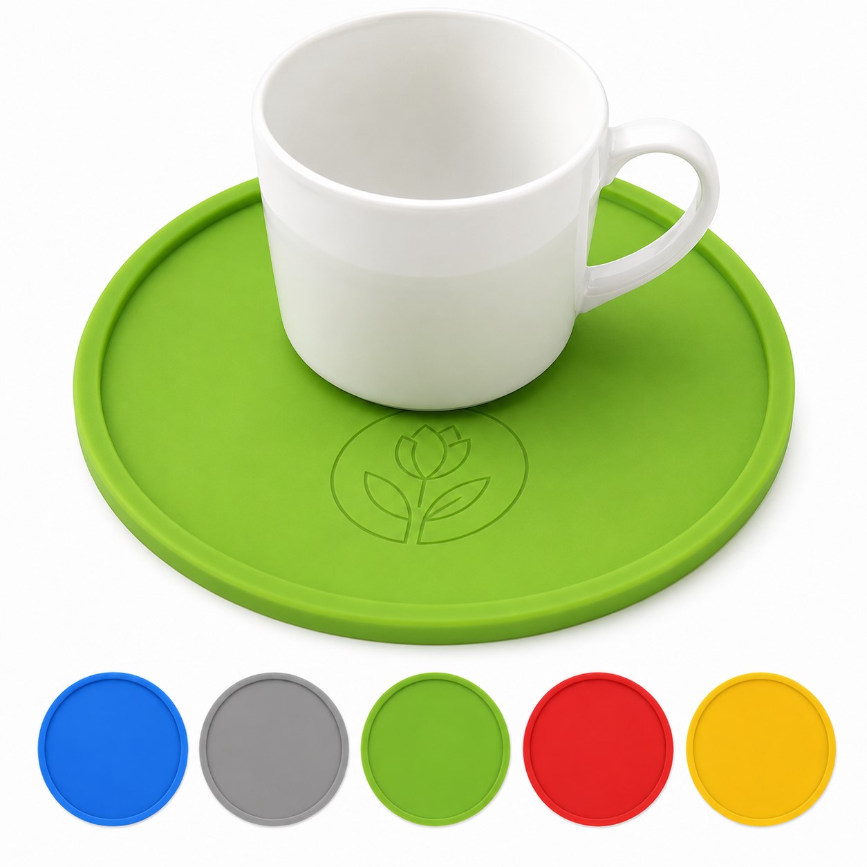 Round Raised Edge Silicone Coaster