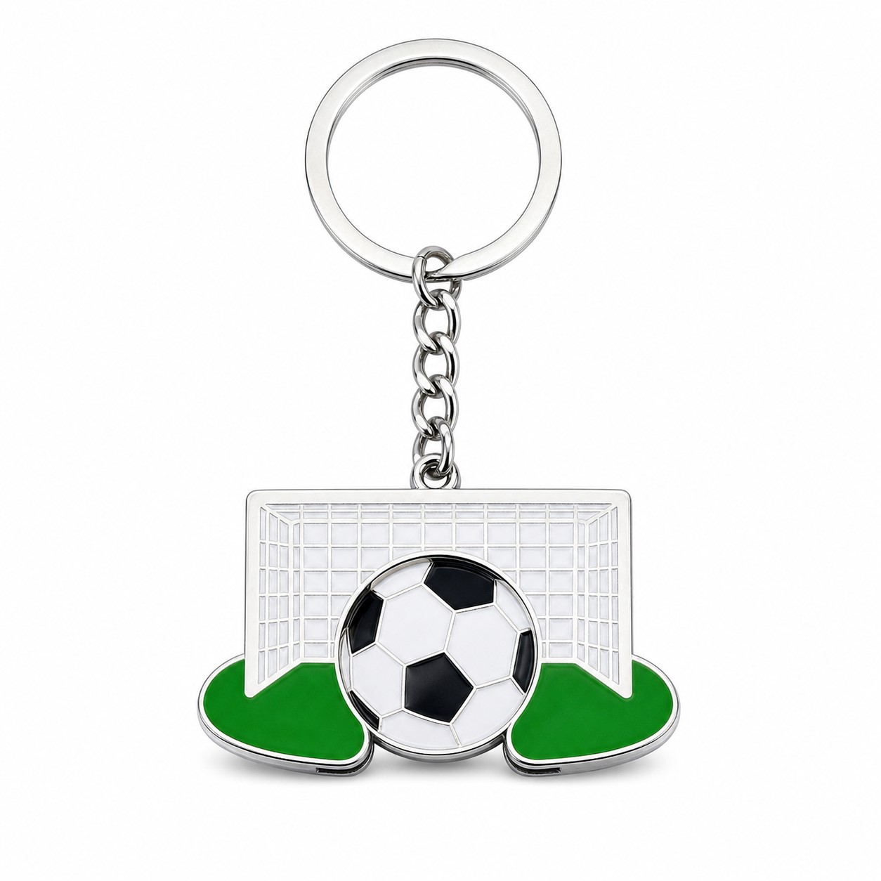 Zinc Alloy Soccer Goal Keychain — view 2