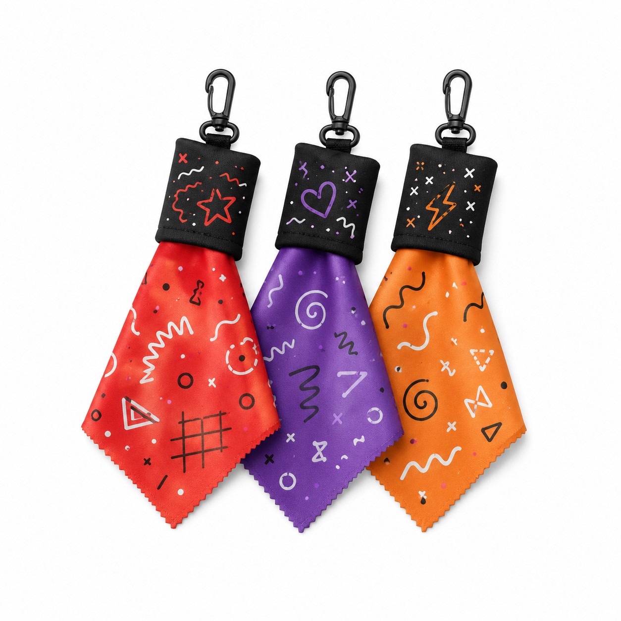 Clip On Microfiber Cleaning Cloth Pouch