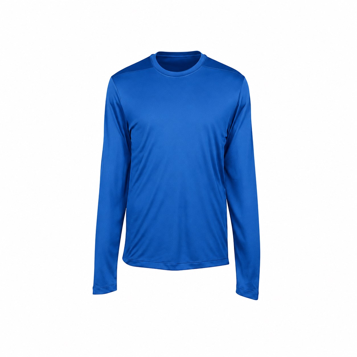 Men's Four-Ounce Polyester Long Sleeve Performance Tee — Blue