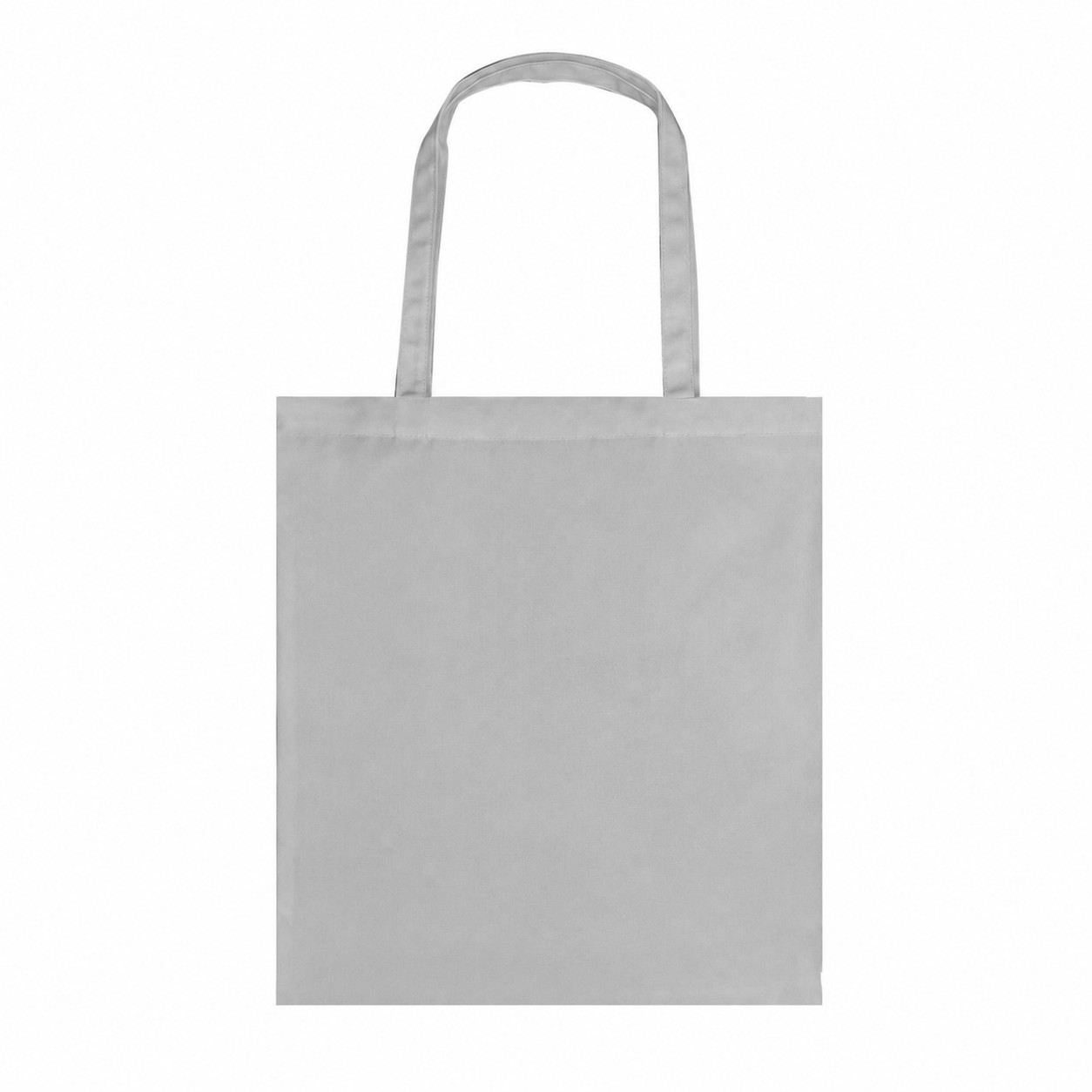 8 Oz Polyester Canvas Tote Bag — Silver