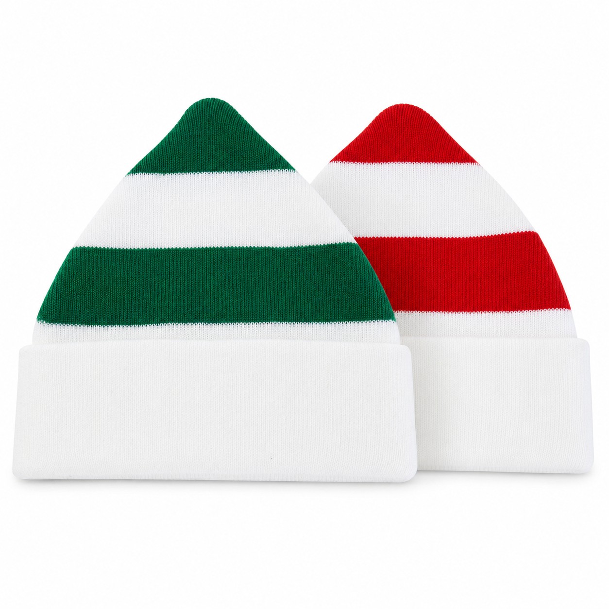 Striped Polyester Knit Beanie