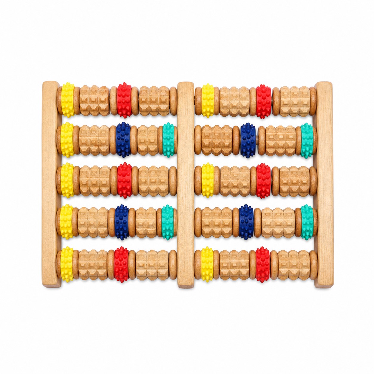 Wood Dual Foot Acupressure Roller — view 2