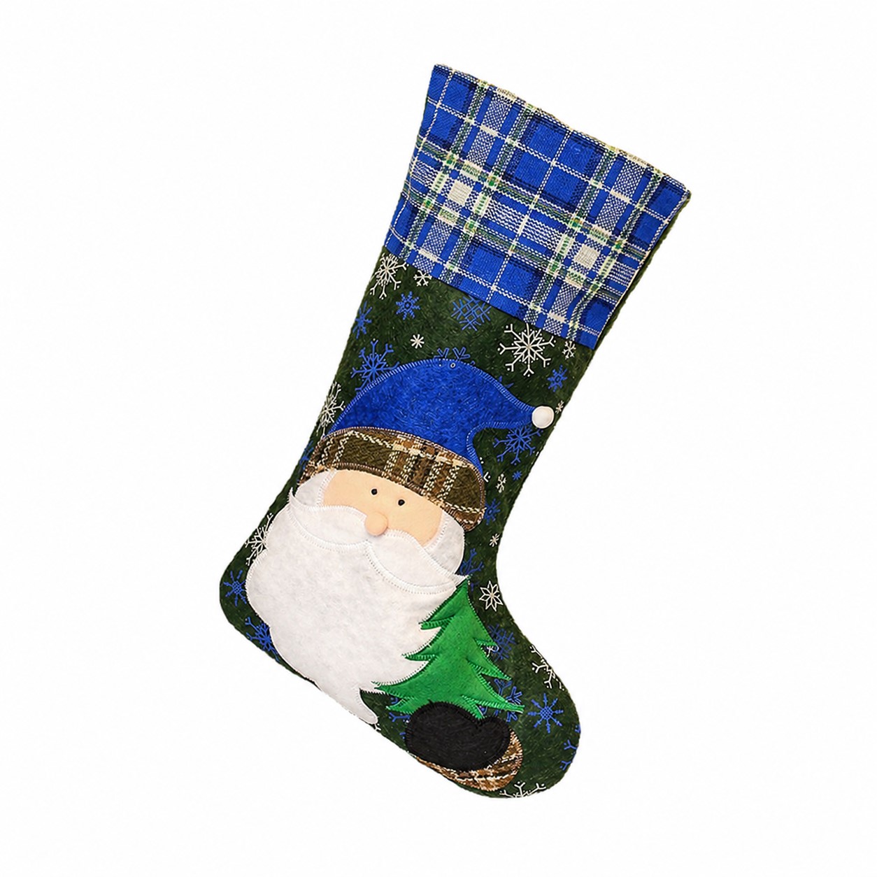 Nylon Christmas Stocking Gift Bag — Blue