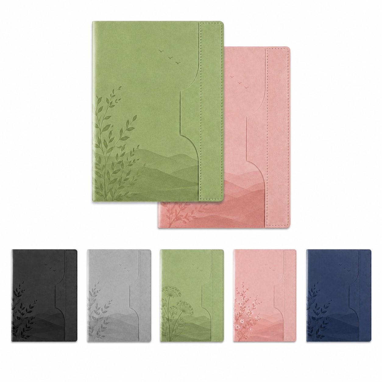 B5 PU Notebook With External Pen Holder