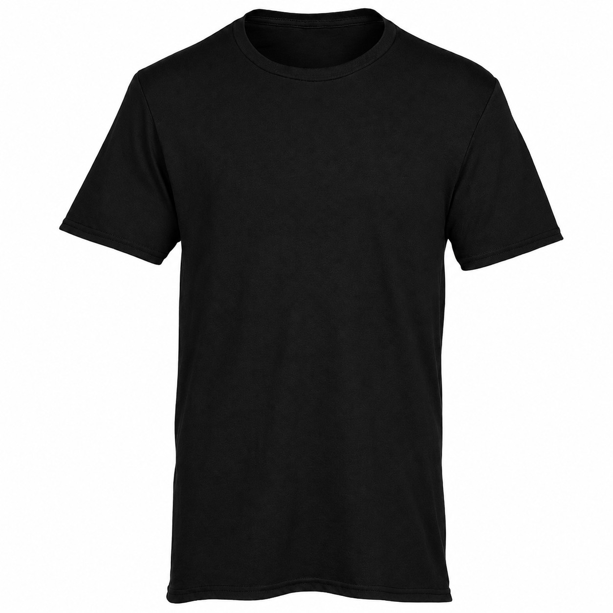 Premium Cotton Crewneck T-Shirt — Black