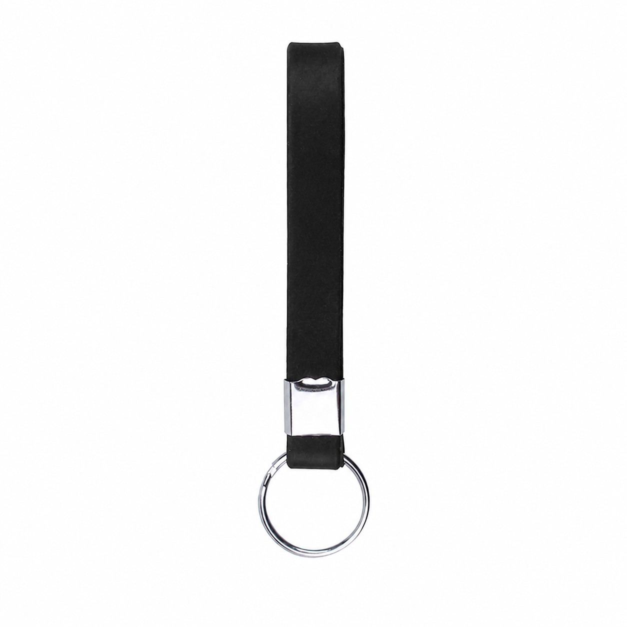Silicone Wristband Key Ring — Black