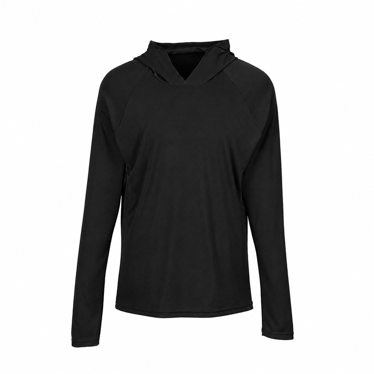 Performance Hooded Long Sleeve Shirt — Black