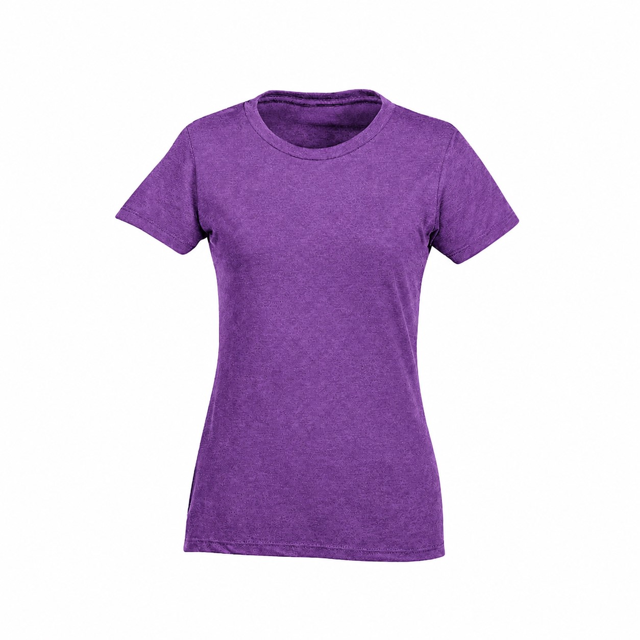 Ladies Cotton Polyester Crew Tee — Purple
