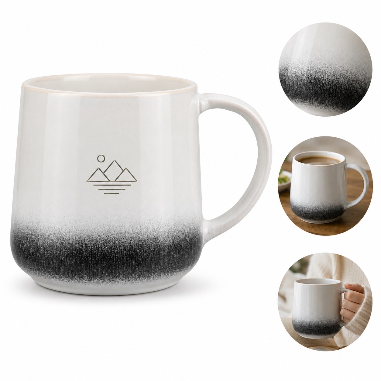 Gradient Glazed Ceramic Coffee Mug