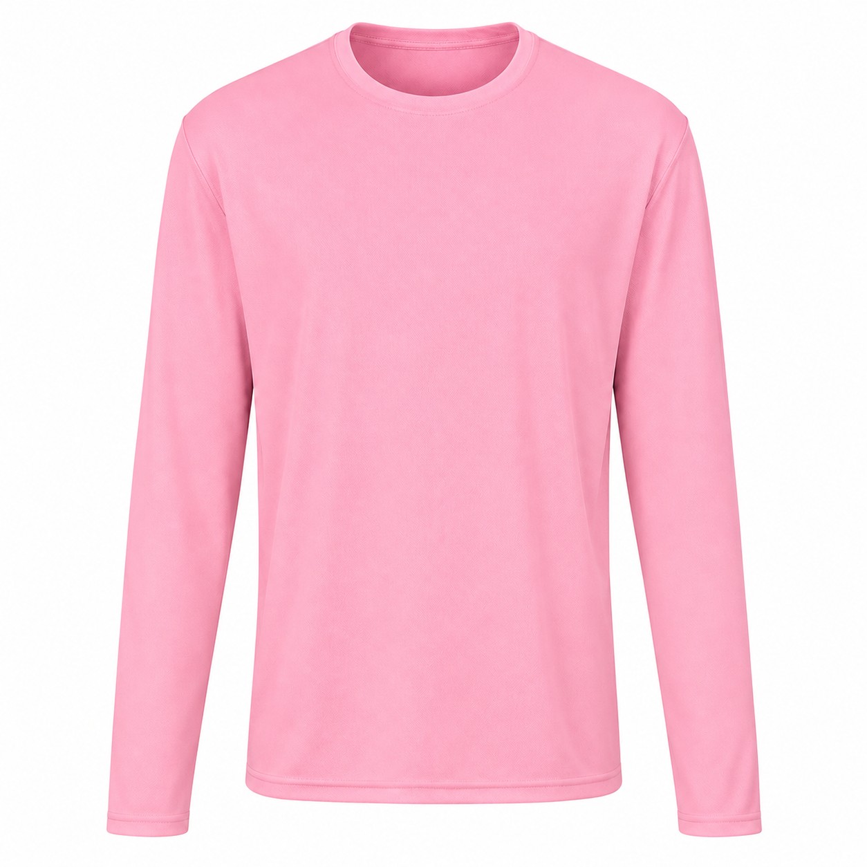 Ladies Polyester Spandex Zip Neck Pullover — Pink