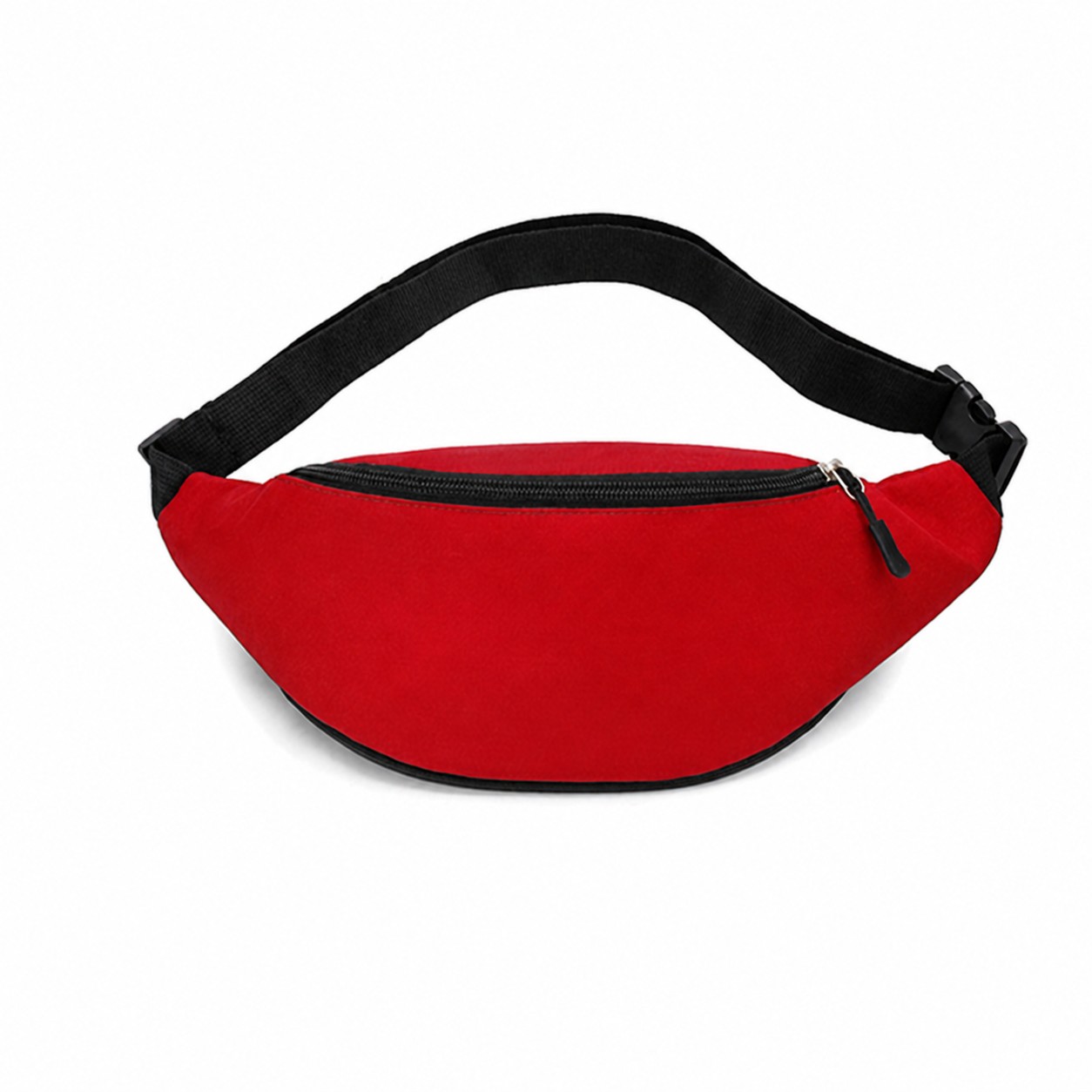 Adjustable Canvas Waist Bag — Red