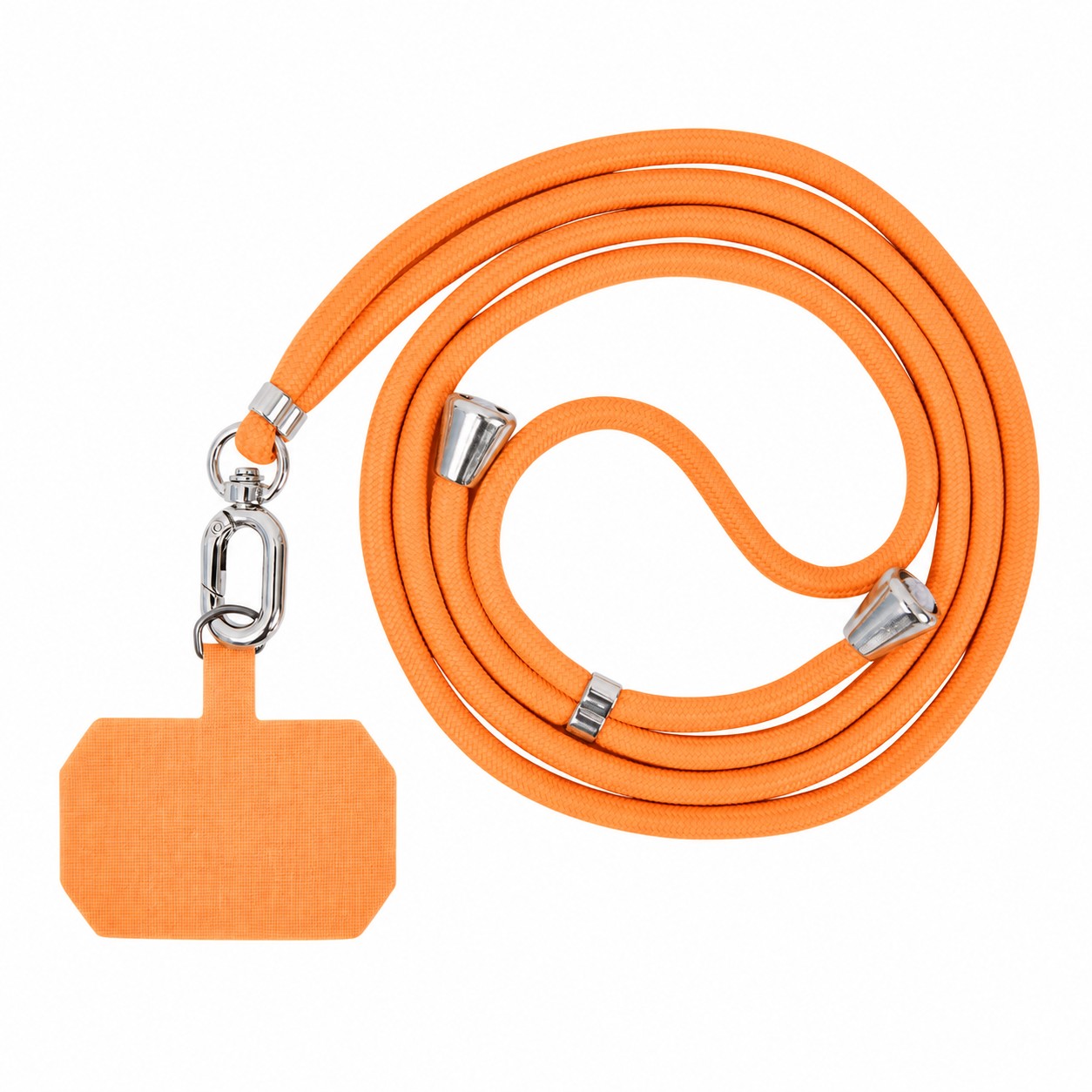 Adjustable Phone Lanyard Tether — Apricot Orange