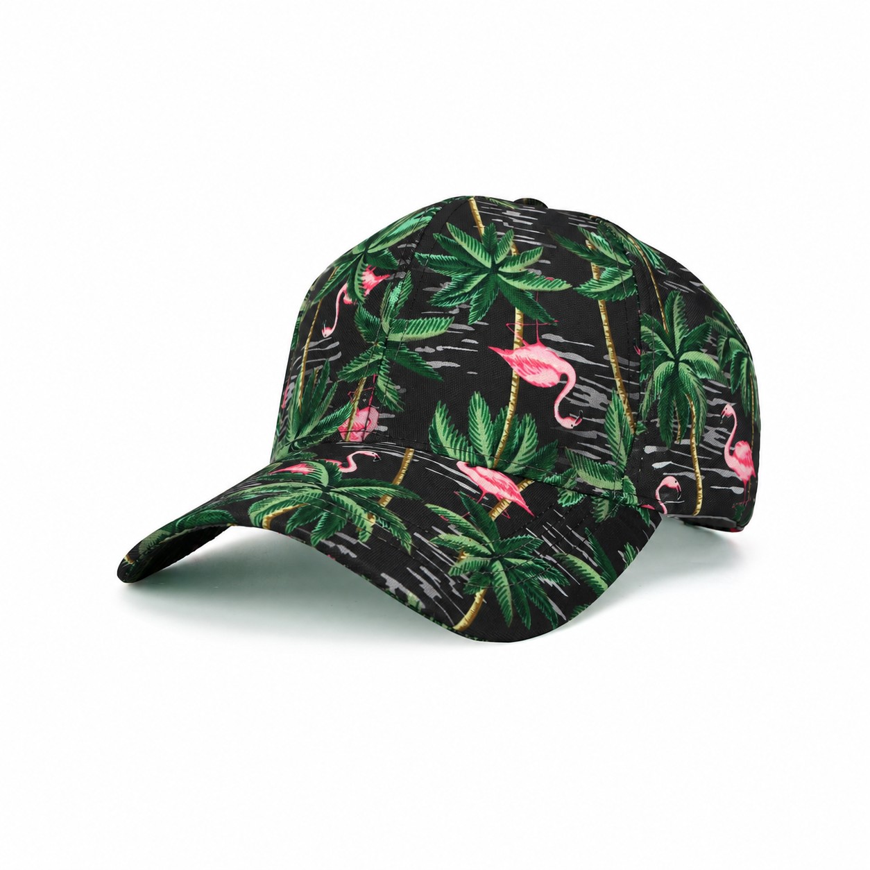 Lightweight Polyester Structured Cap — Black