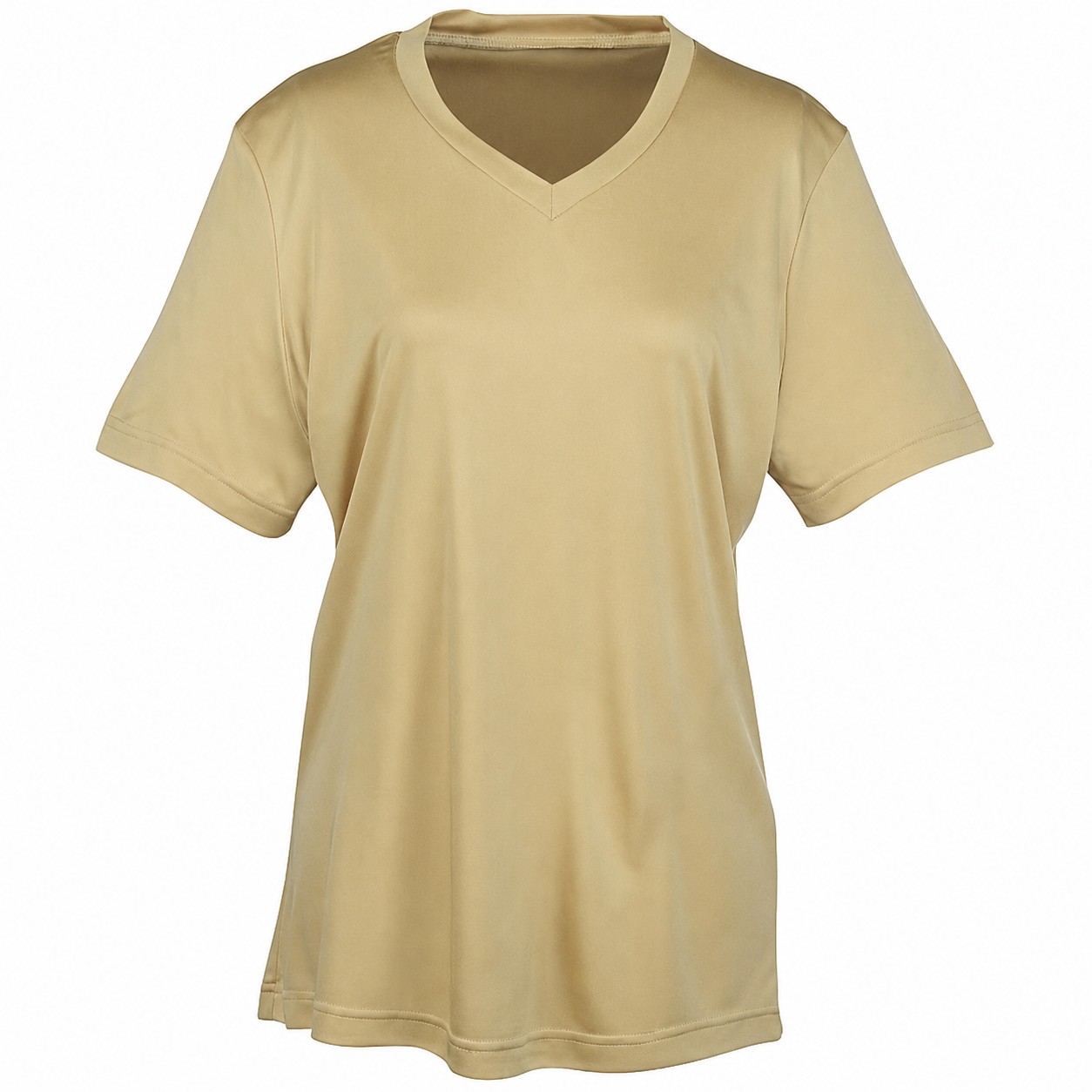 Ladies Polyester V Neck Shirt — view 2