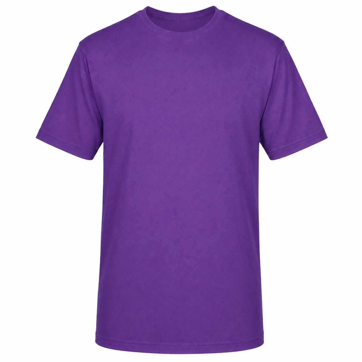 Five Star Pattern Cotton Polyester Tee — Purple