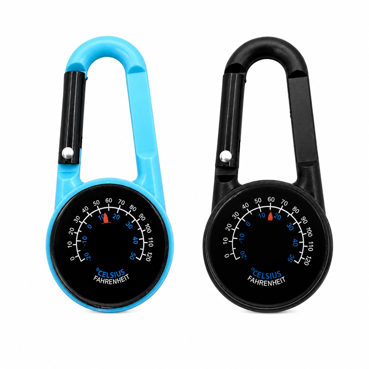 Plastic Carabiner Compass With Dual Sided Dial — view 1