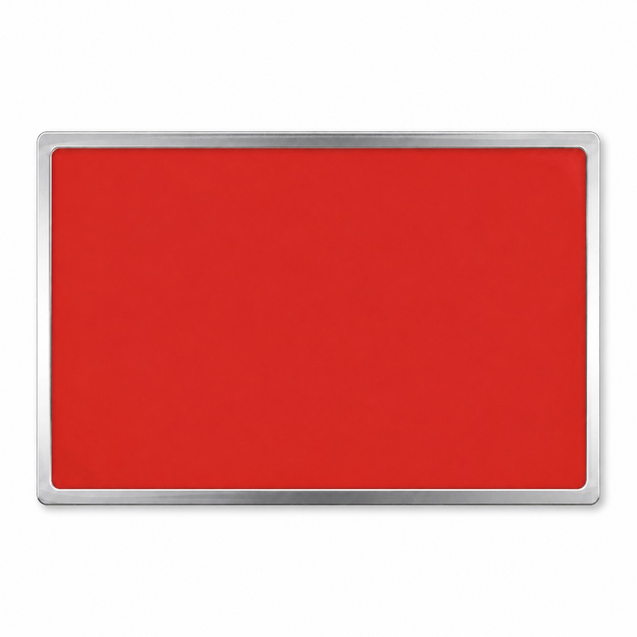 Rectangle Epoxy Dome Lapel Pin — Red