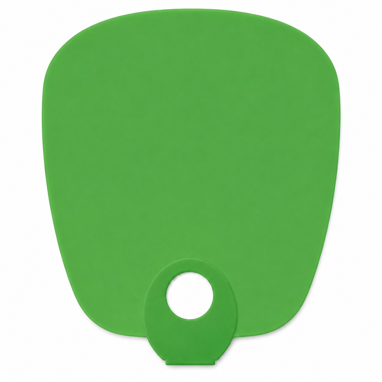 O Shape Polypropylene Hand Fan — Green