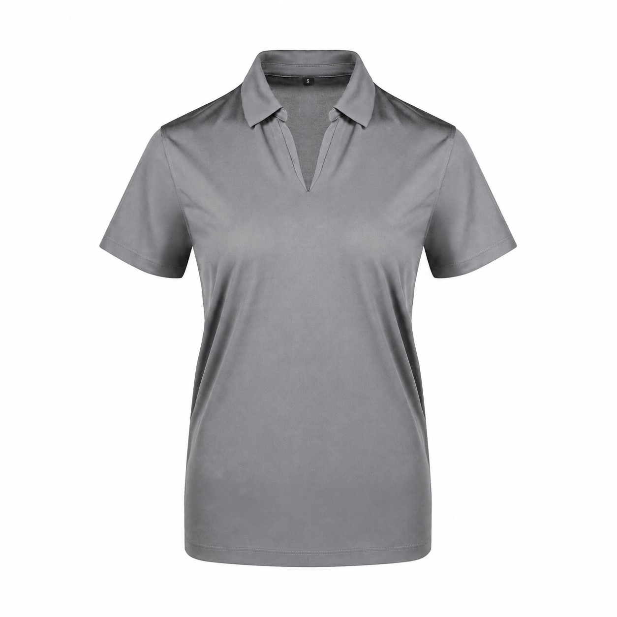 Ladies Micro Pique Polo Shirt — Gray