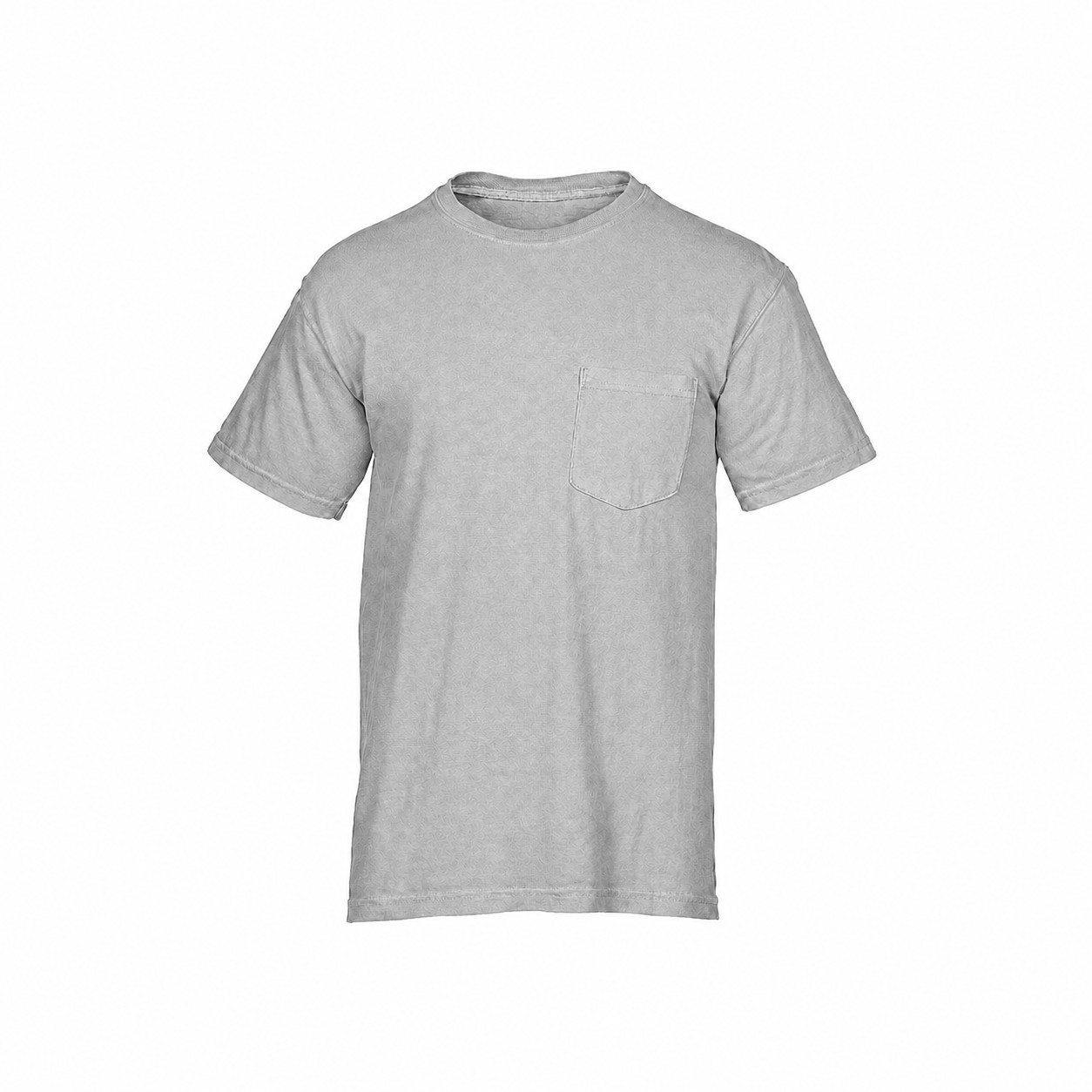 Garment Dyed Cotton Pocket Shirt — Silver