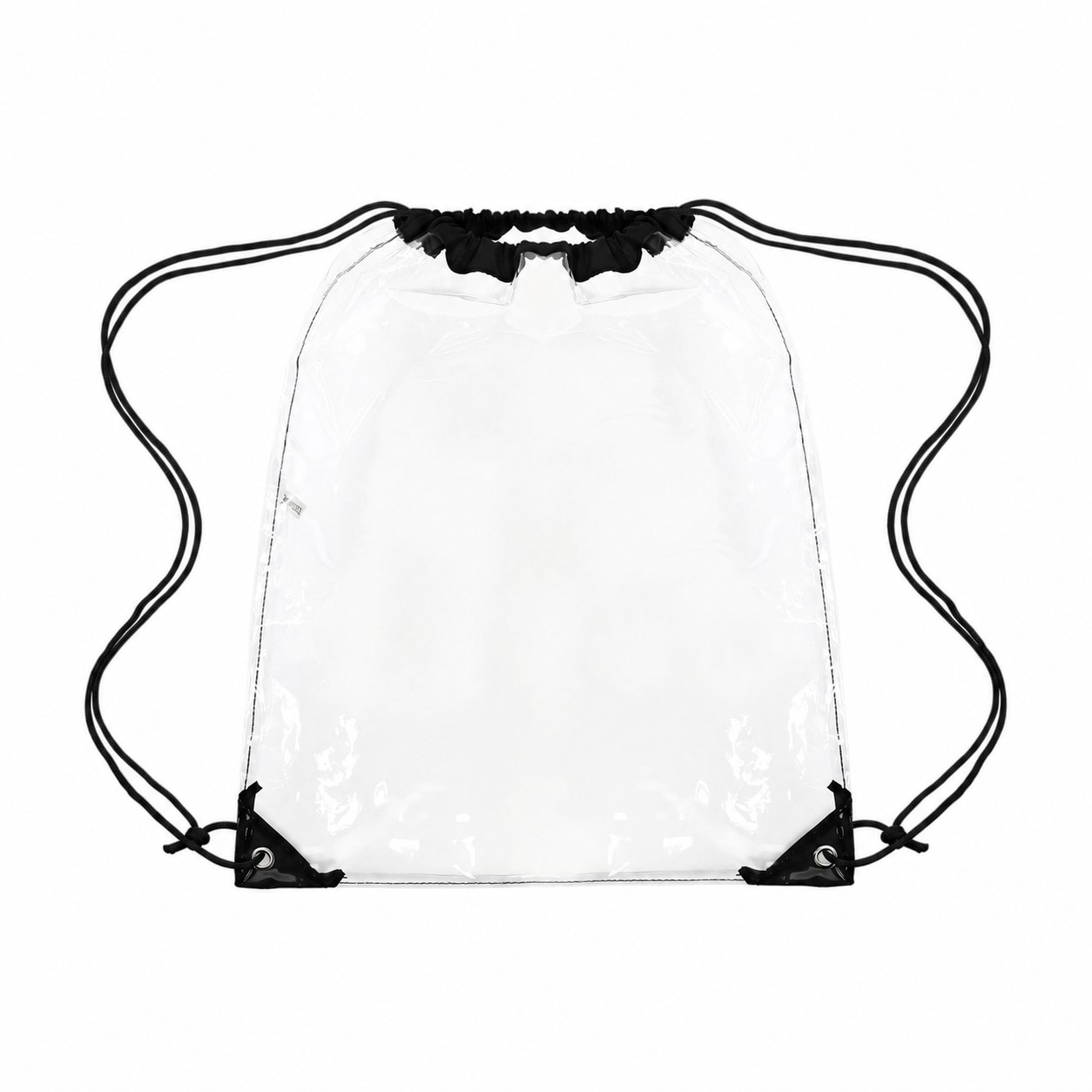 Large Reinforced Corners Drawstring Bag — Black