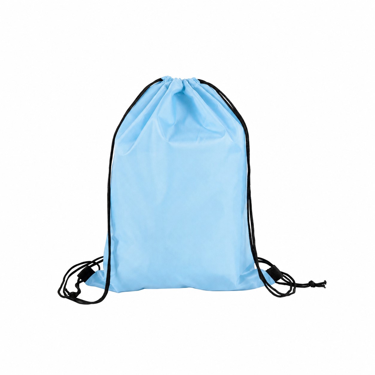 210D Polyester Drawcord Closure Drawstring Bag — Light Blue