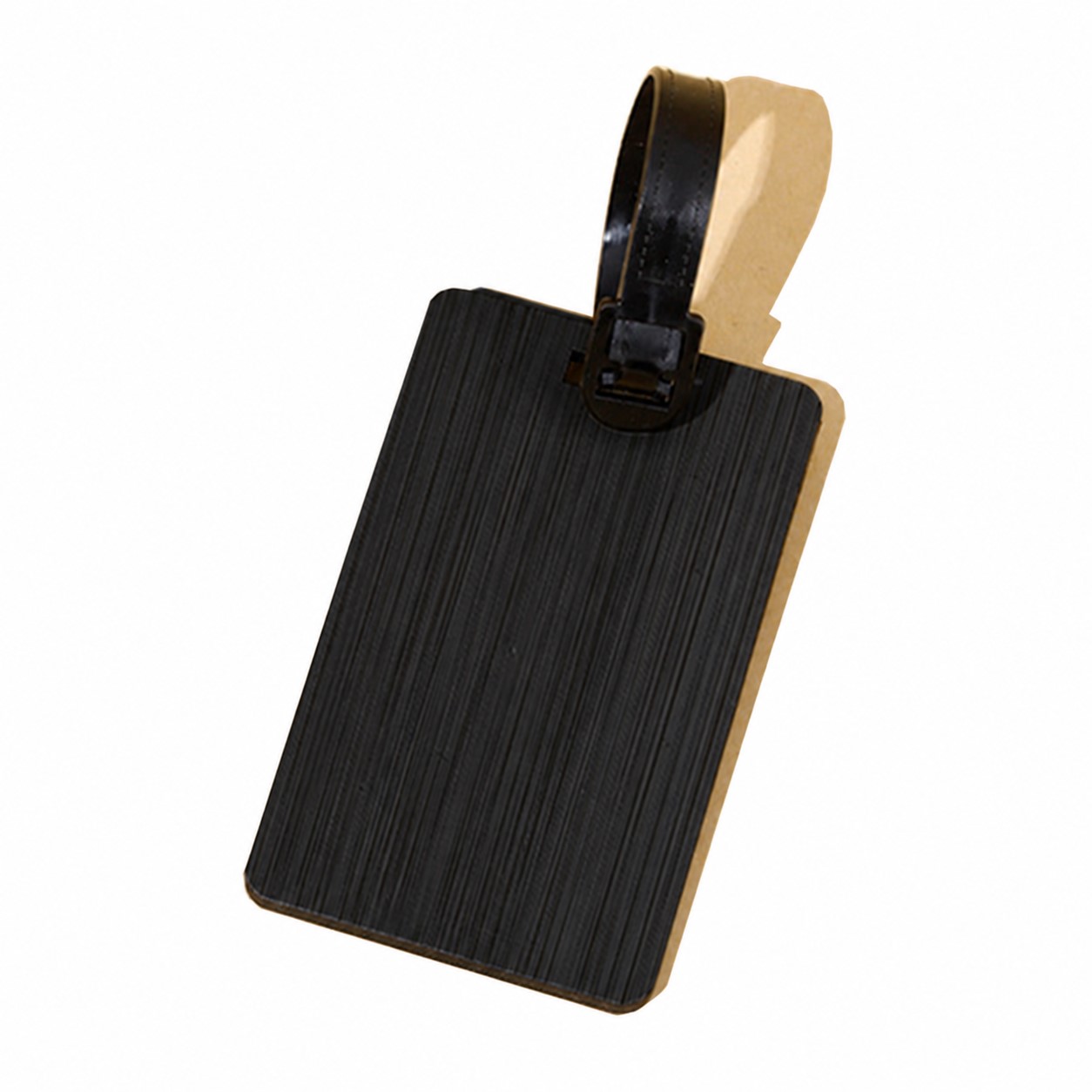 Bamboo Travel ID Tag — Black