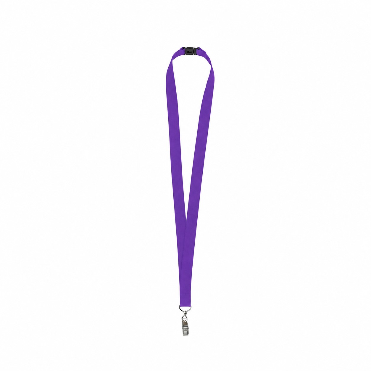 Rear Breakaway Bulldog Clip Lanyard — Purple