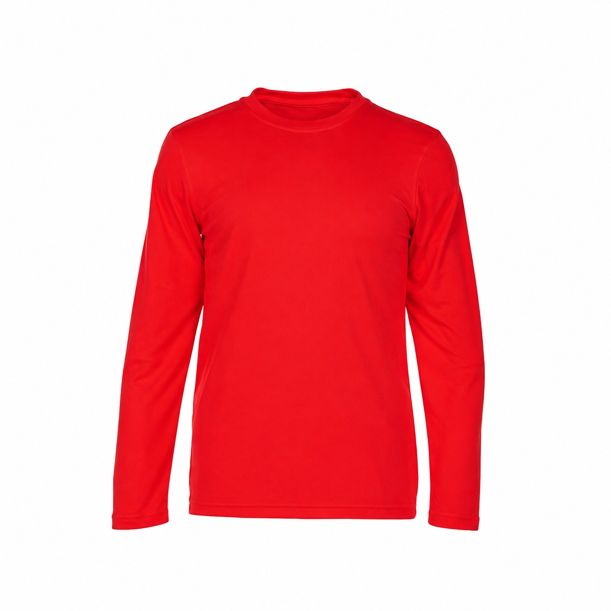 Polyester Stain Release Long Sleeve Shirt — Red