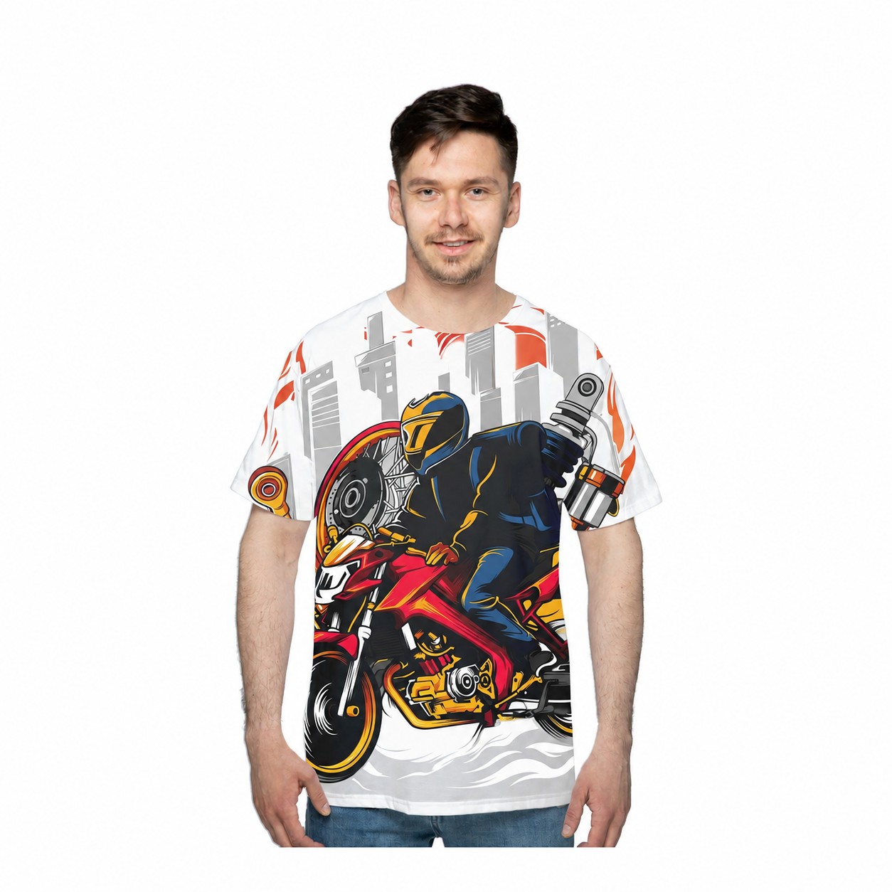 Short Sleeve Fit T-Shirt — Clear White
