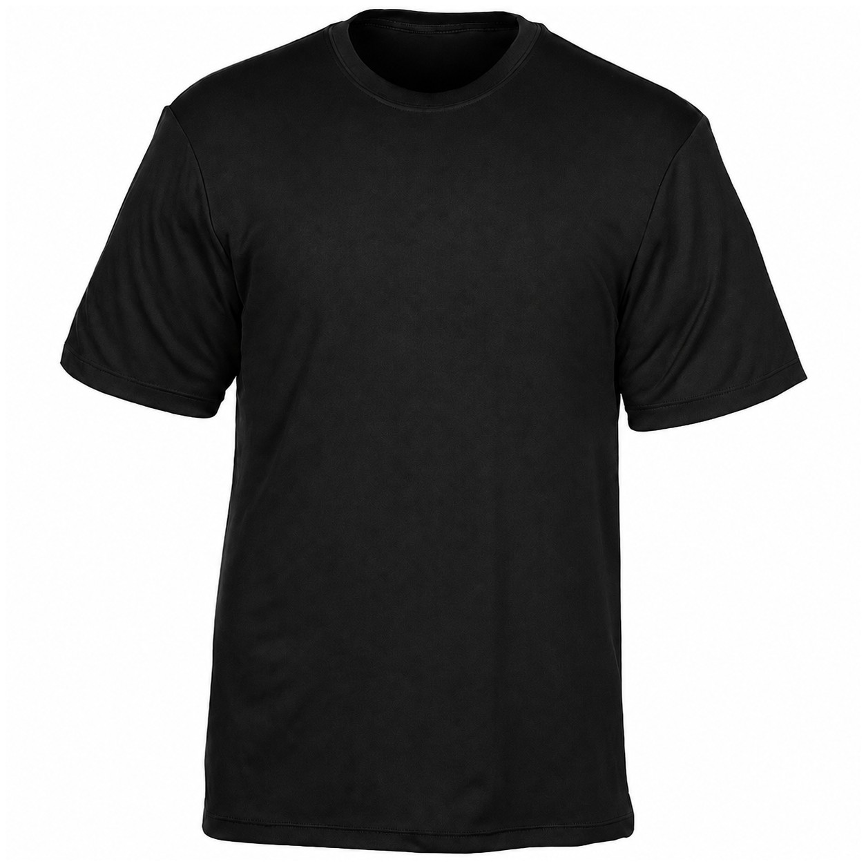 Moisture Wicking Polyester T Shirt — Black