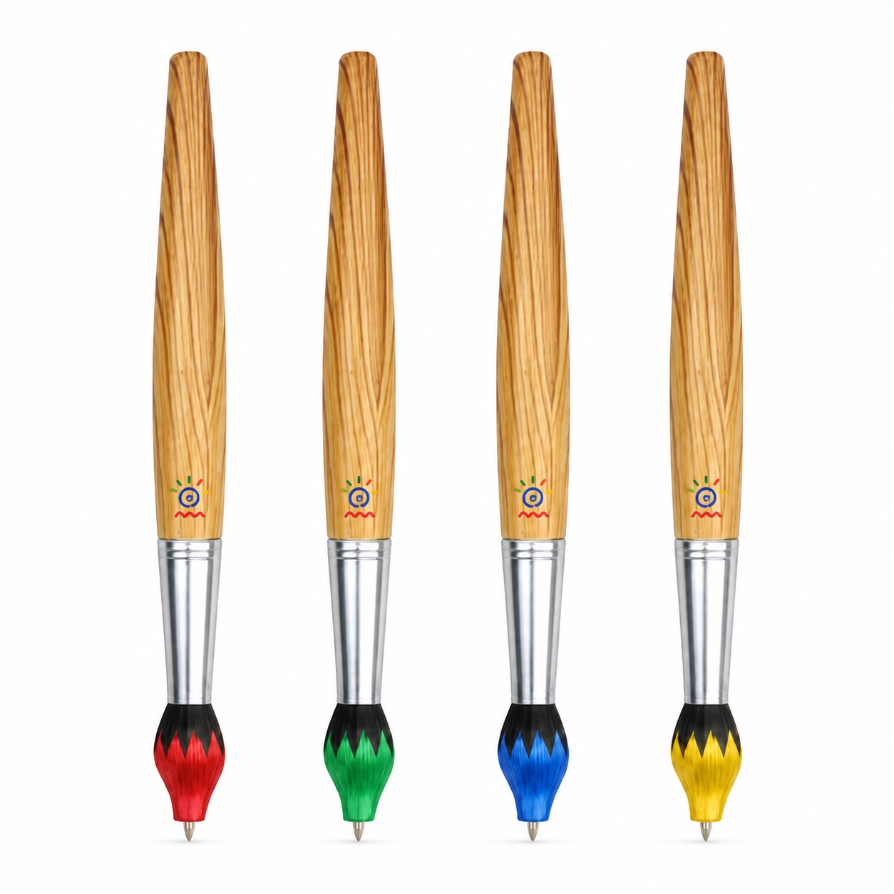 Wood Grain Paintbrush Ballpoint Pen