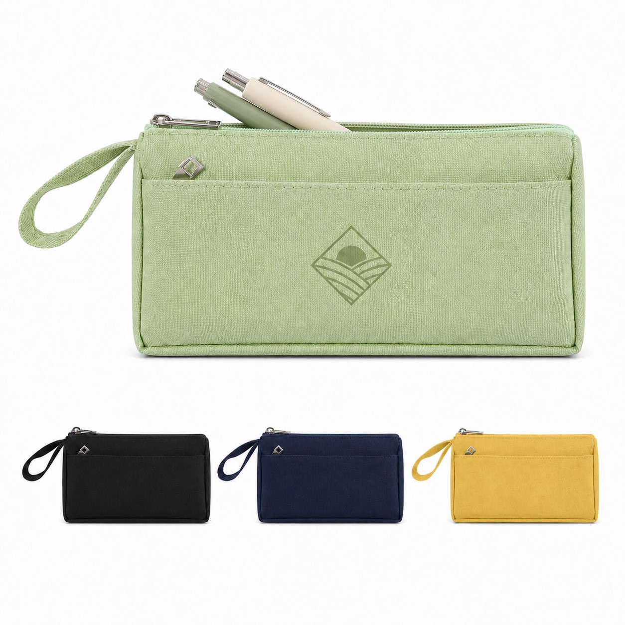 Canvas Pencil Case With Wrist Strap