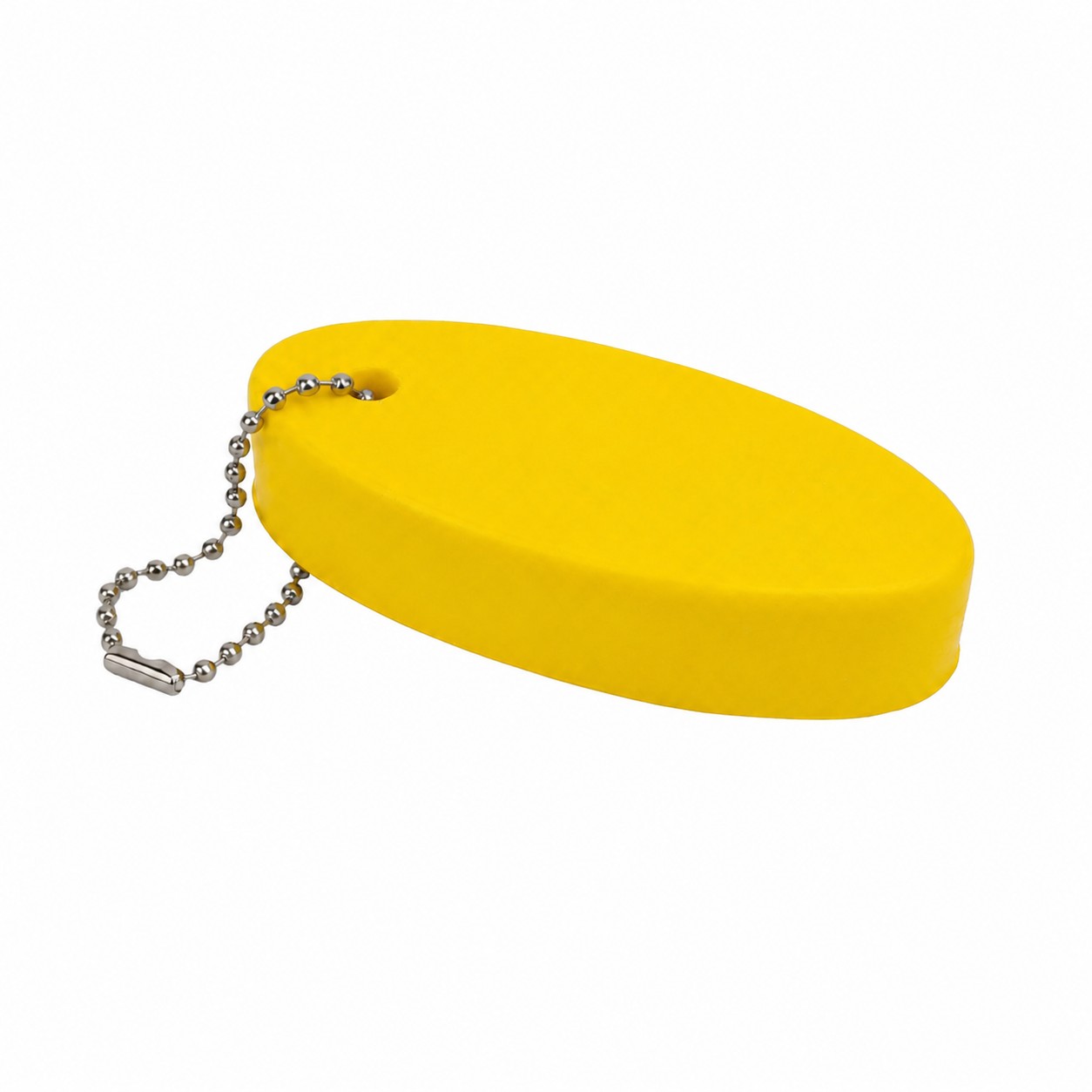 PU Floating Oval Key Tag — Yellow