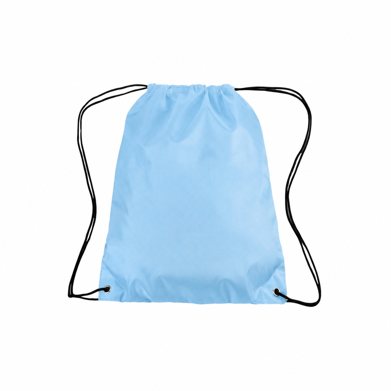 210D Polyester Classic Drawstring Bag — Light Blue