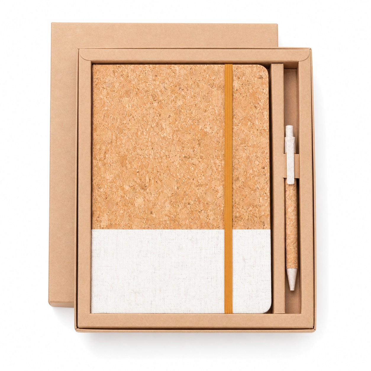 Cork Pen With Softcover Notebook Set — view 2