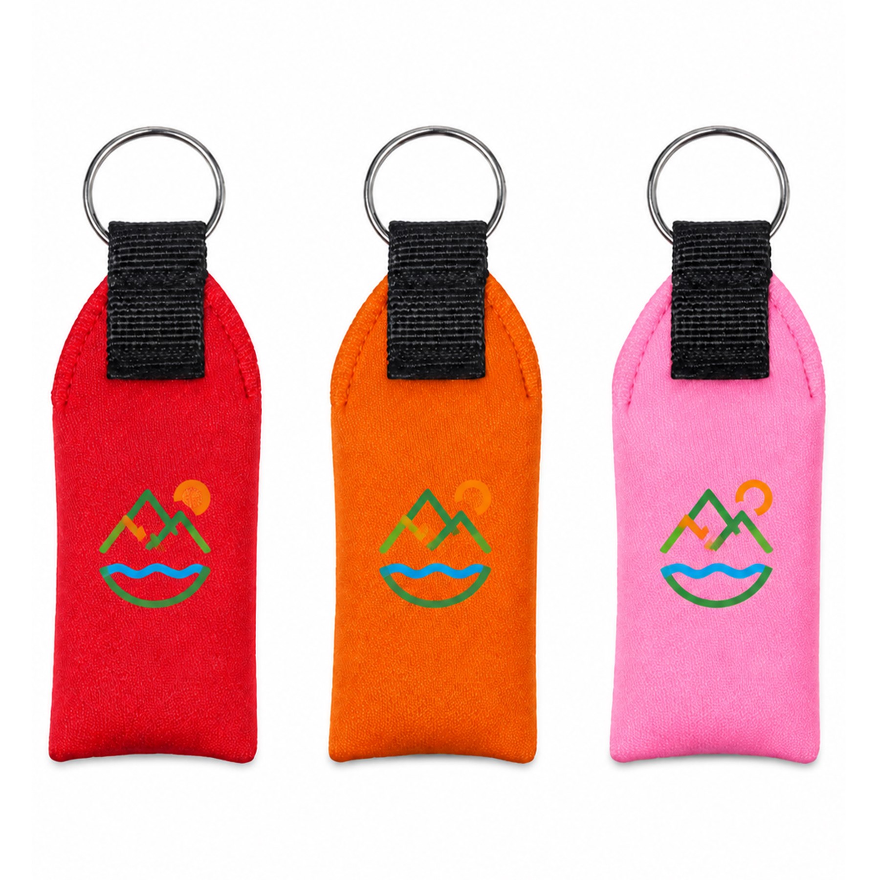 Neoprene Buoyancy Keychain With Split Ring
