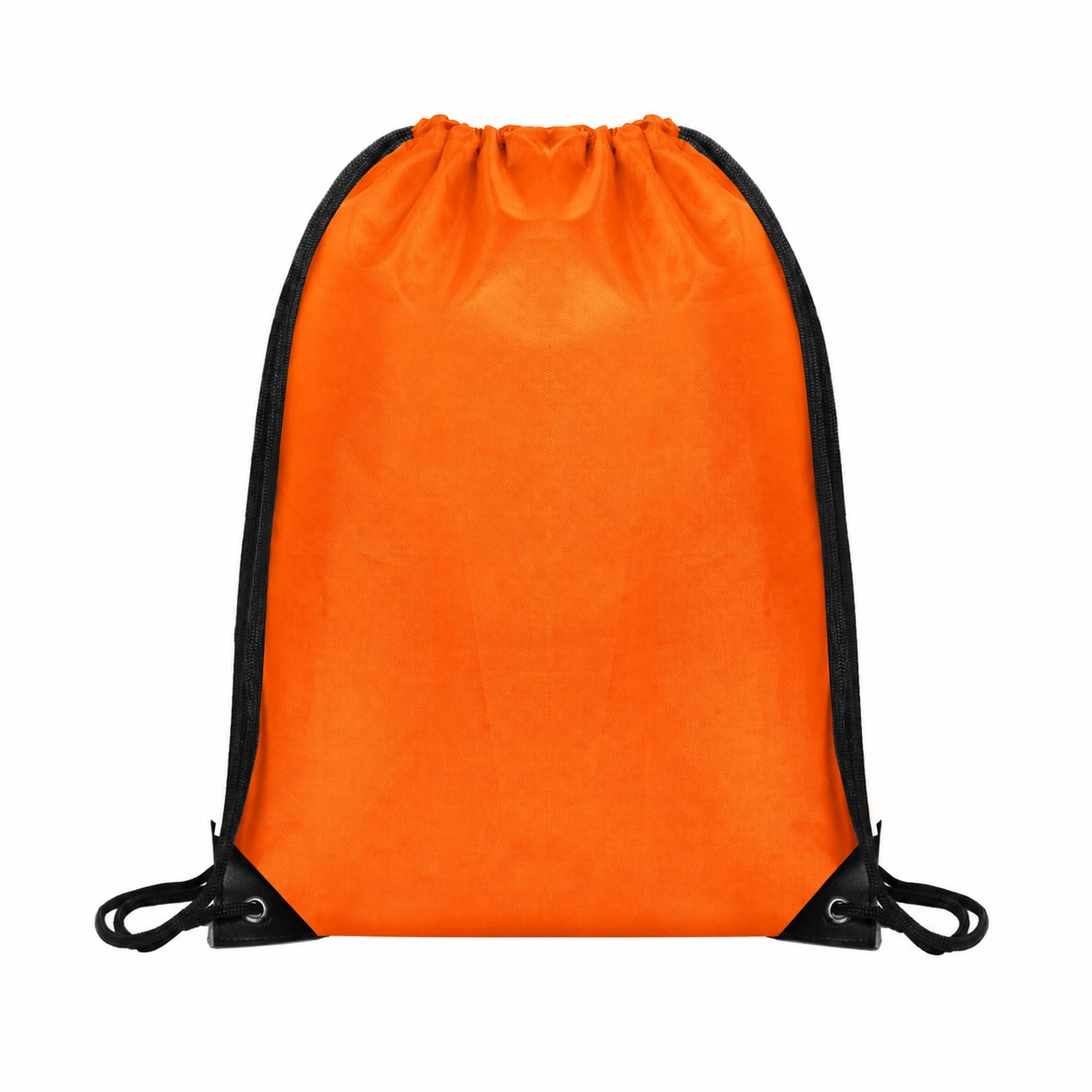 Metal Grommets Drawcord Closure Drawstring Bag — Orange