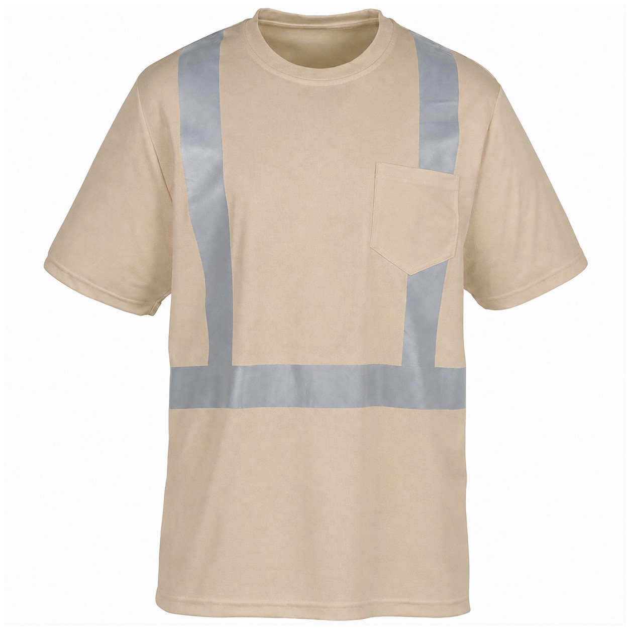High Visibility Polyester Pocket Shirt — Beige
