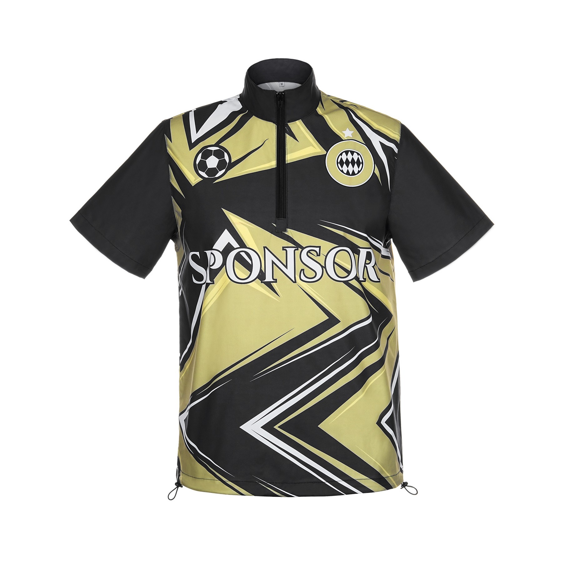 Polyester Quarter-Zip Short Sleeve Jacket — view 2