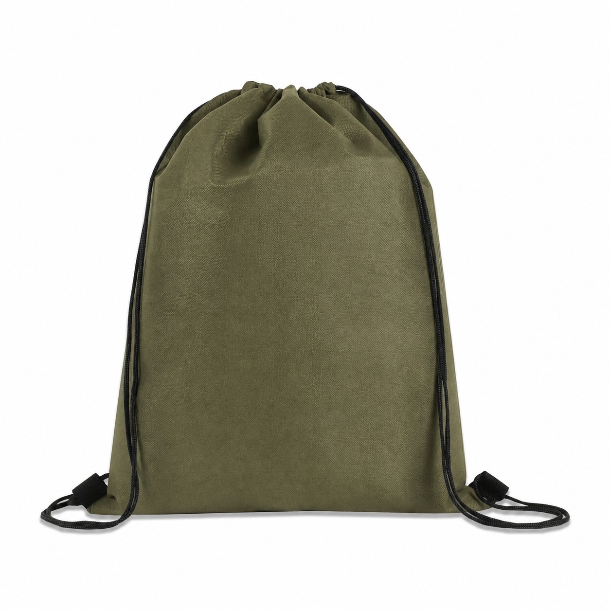 80GSM Non-Woven Drawstring Bag — Army Green