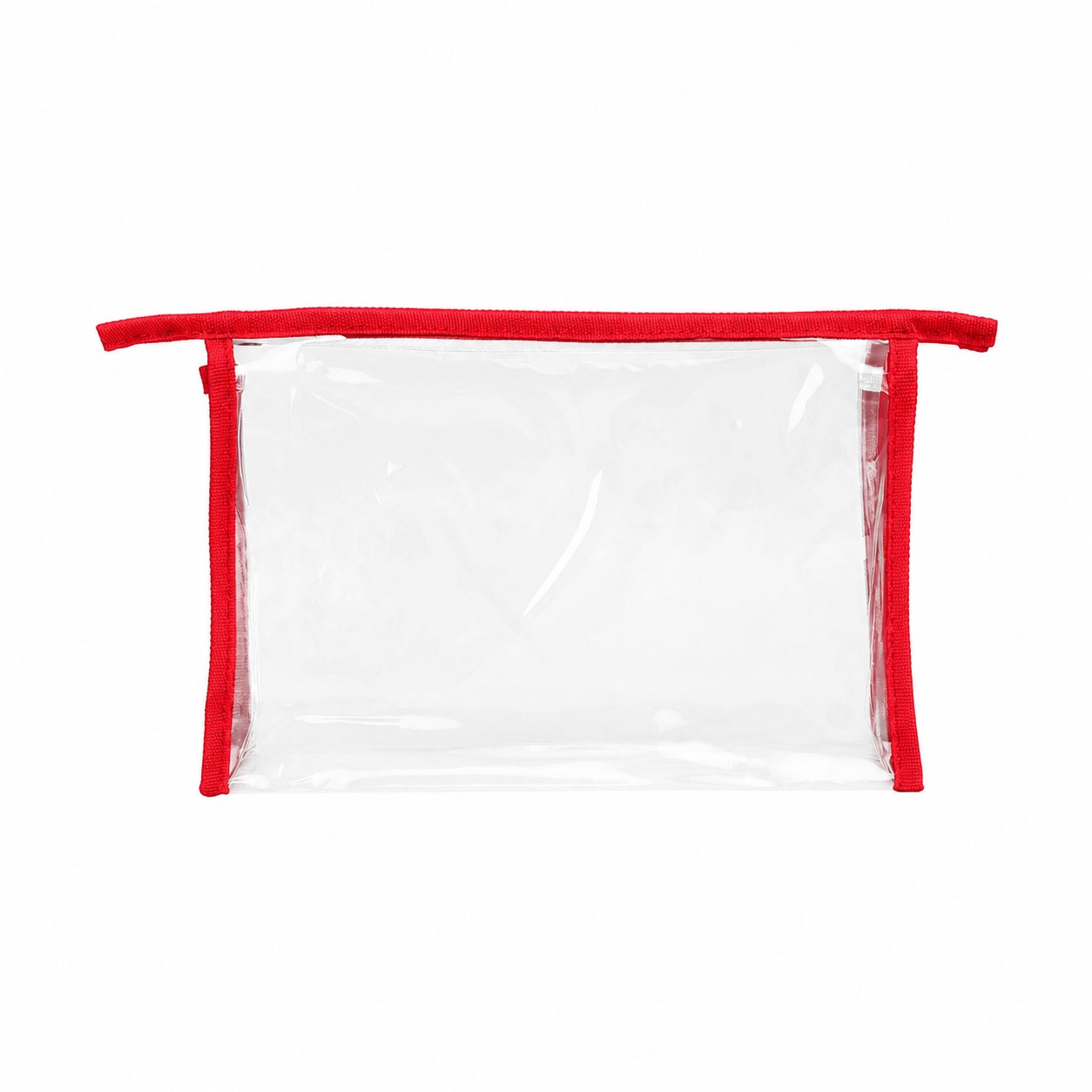 PVC Transparent Toiletry Bag — Red