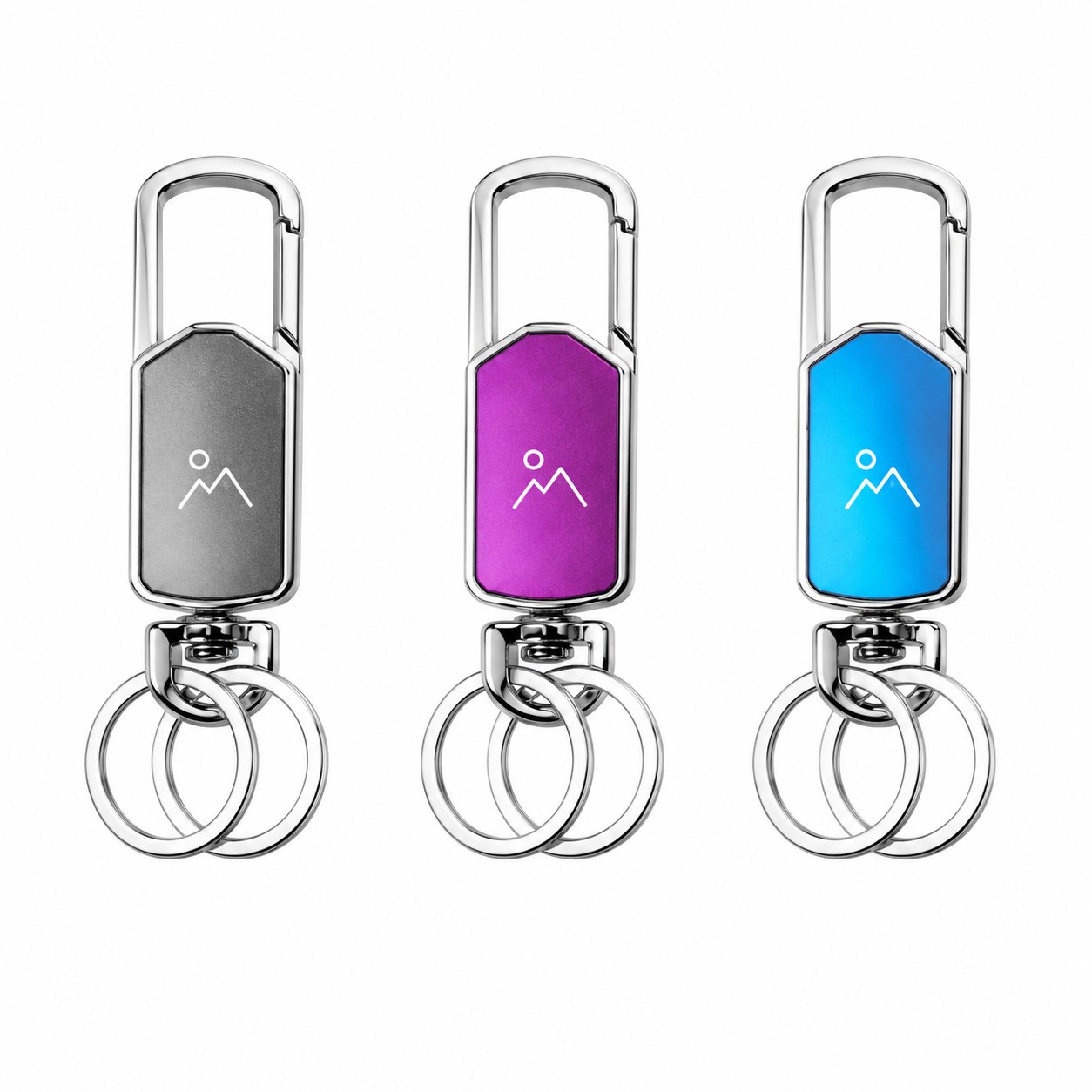 Swivel Zinc Alloy Opener Keychain With Dual Rings — view 1