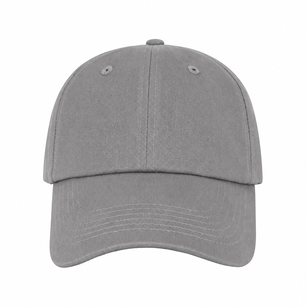 Brushed Cotton Twill Dad Cap — Gray