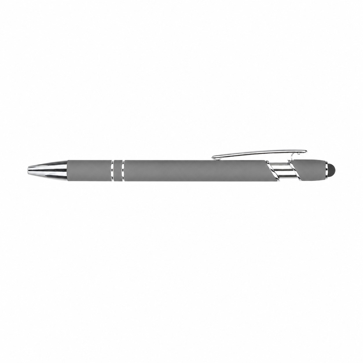 Metal Ballpoint Stylus Pen — Gray