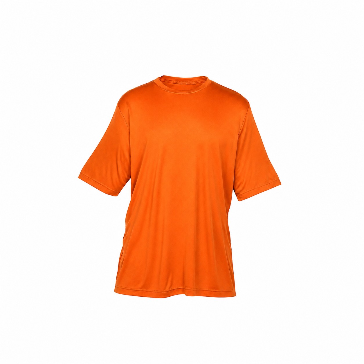 Polyester Crewneck Performance Tee — Orange