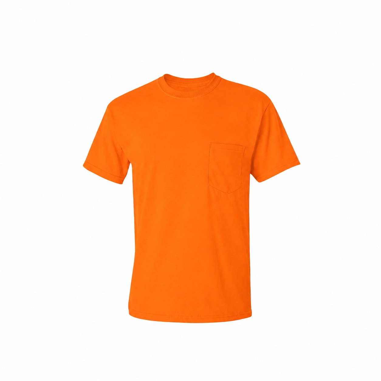 Cotton Pocket Shirt — Orange