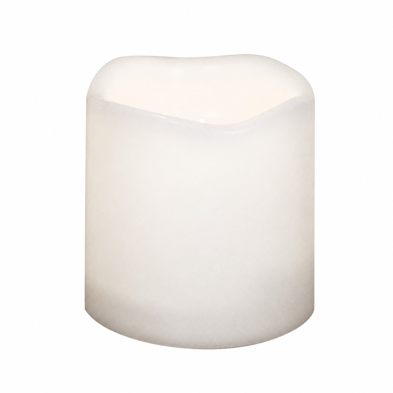 Flameless LED Pillar Candle — White